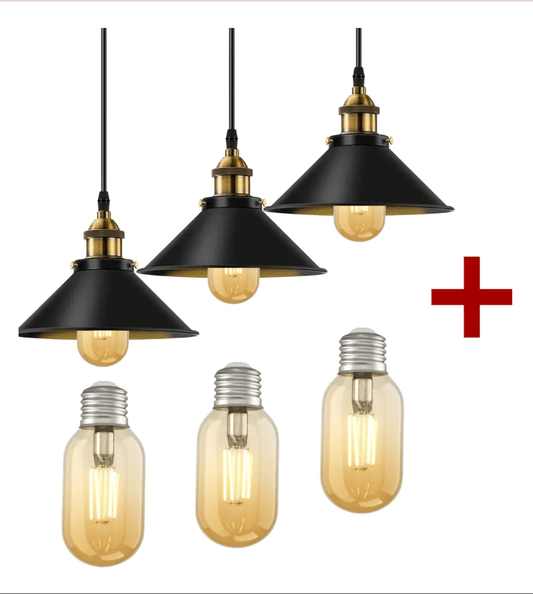 3 Lamparas Vintage Retro Decoracion - Homecity