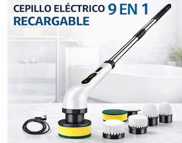 Cepillo Eléctrico de Limpieza 9 en 1 - Homecity