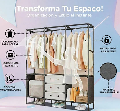 Closet Organizador 3 Módulos con Gavetas - Homecity