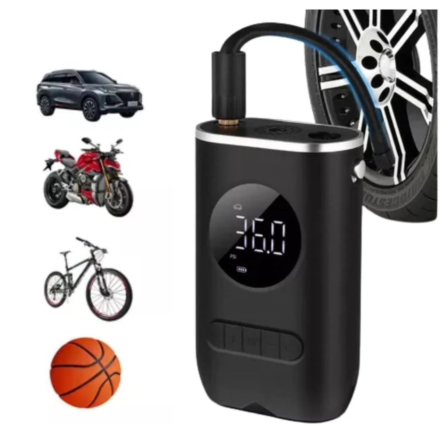 Inflador Portátil De Llantas Auto Moto - Homecity