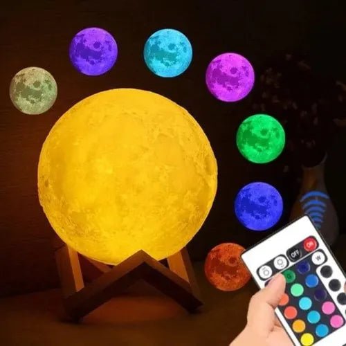 Lampara Luz Luna Led 16 Colores 15cm - Homecity