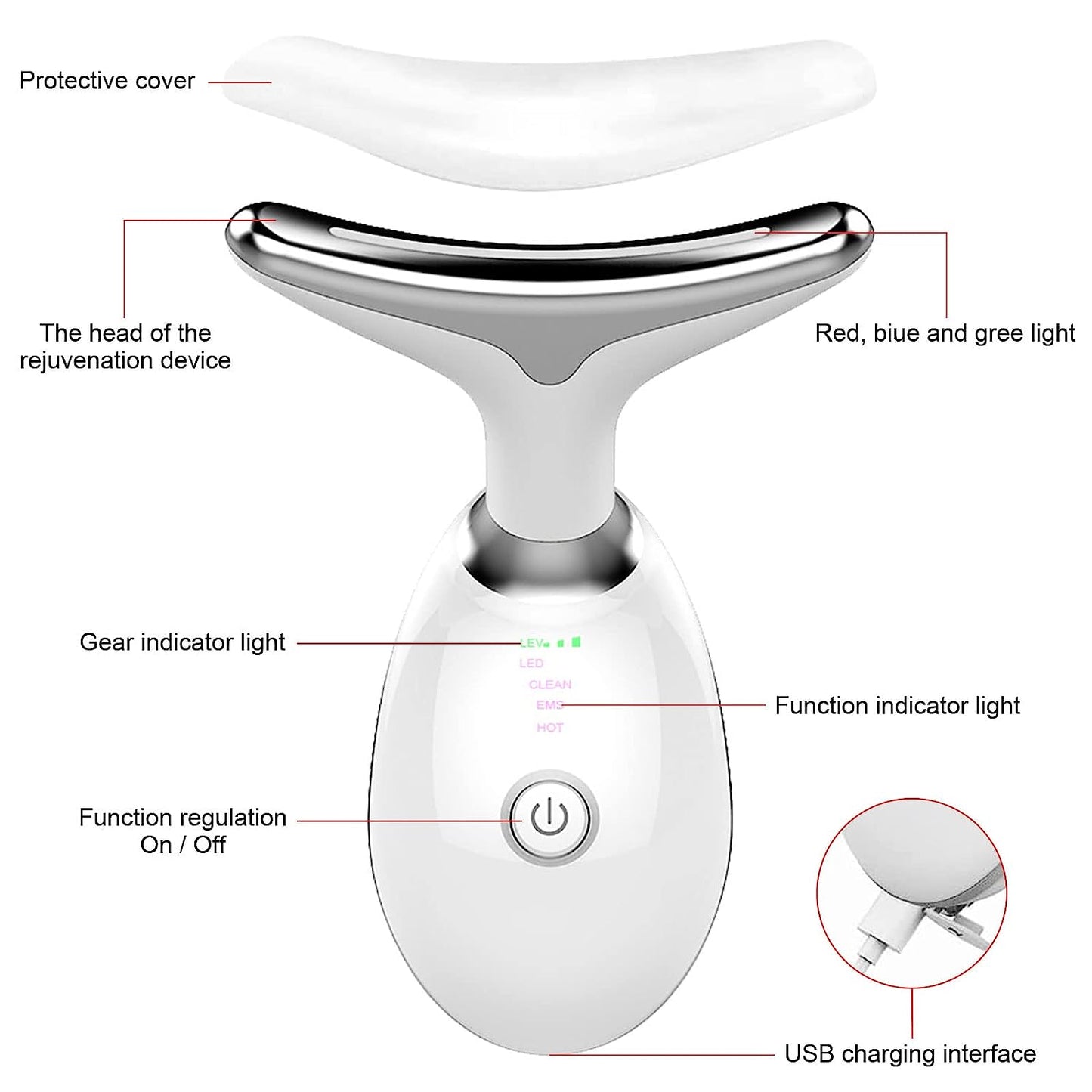 Masajeador Facial Inalámbrico Recargable - Homecity