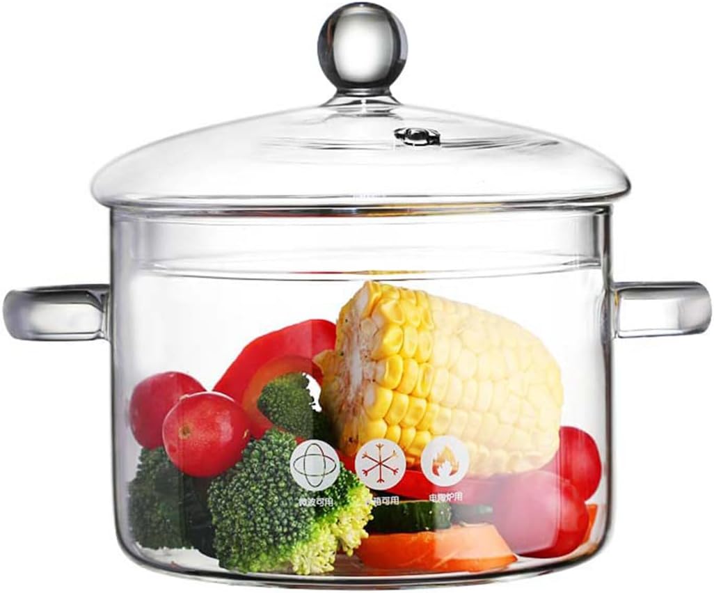 Olla de vidrio de borosilicato de 1500ml - Homecity