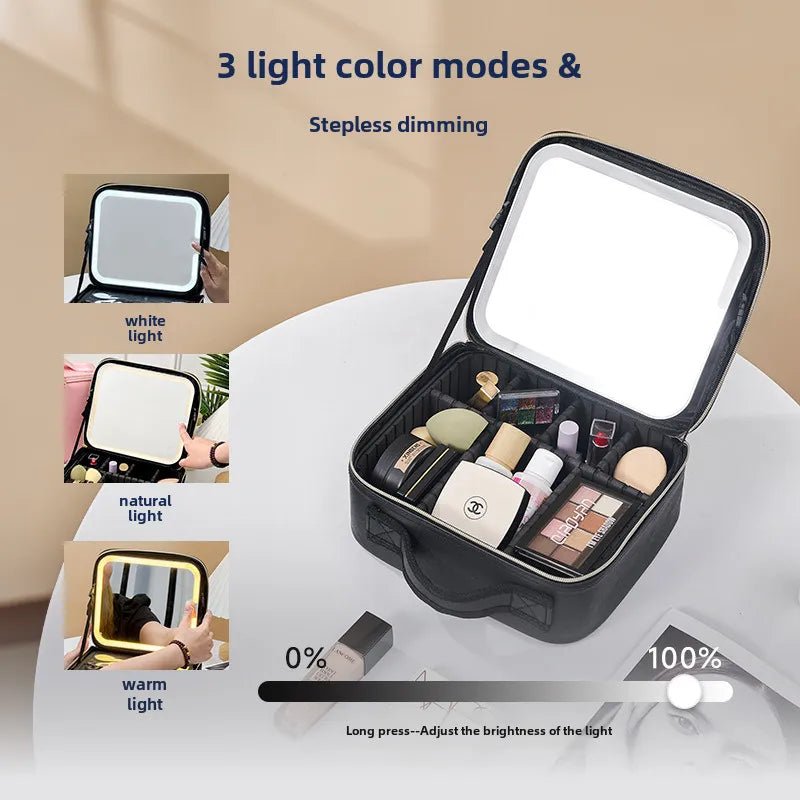 Organizador de maquillaje con espejo luz LED - Homecity