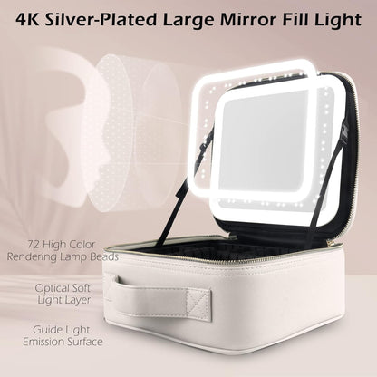 Organizador de maquillaje con espejo luz LED - Homecity