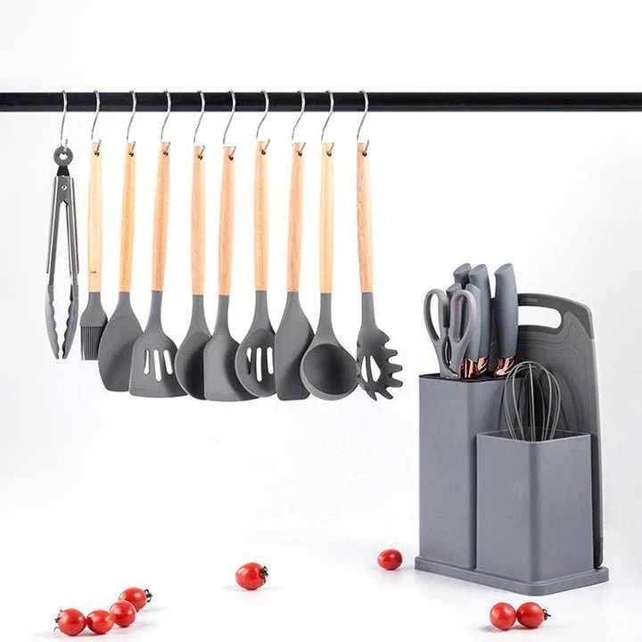 Set De Cocina De 19 Utensilios + Tabla - Homecity